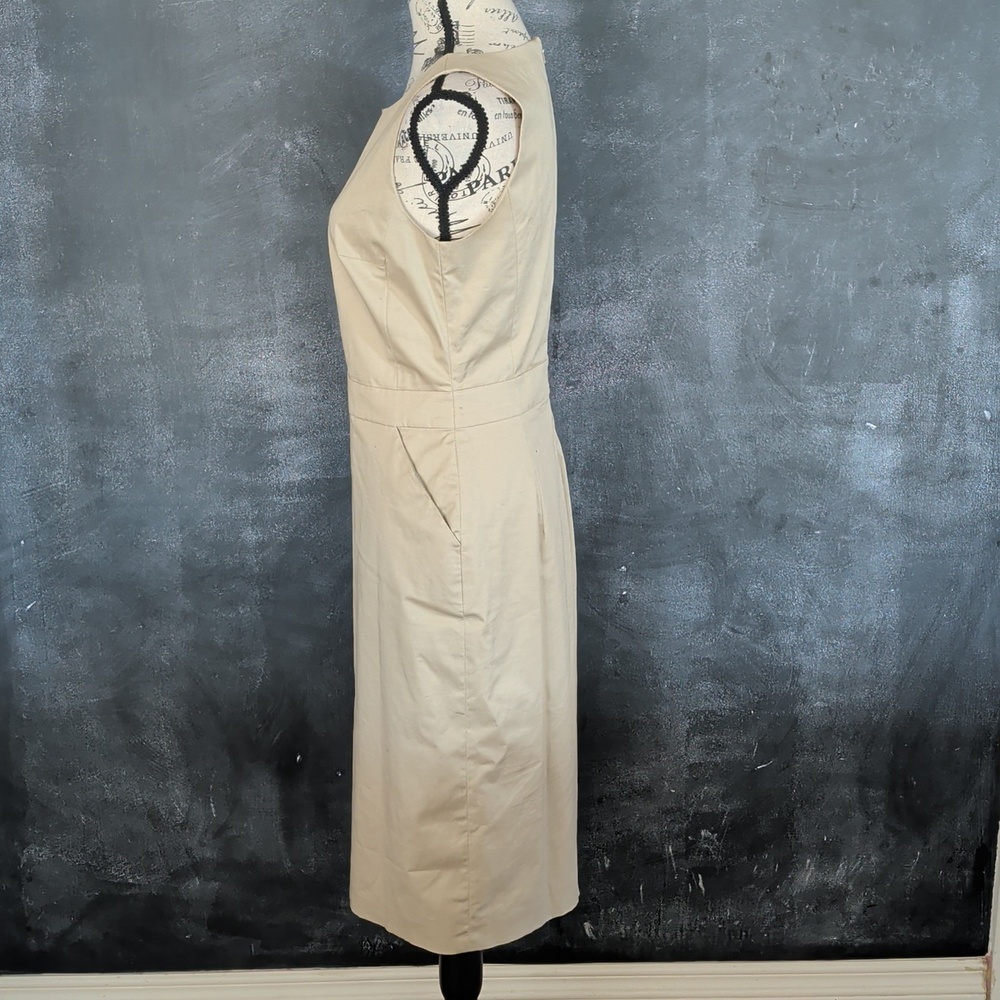 Stretch Khaki Neutral Basic Minimalist Office Car… - image 3